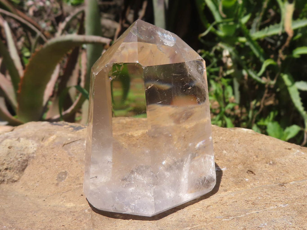 Polished Semi Optic Clear Quartz Crystals  x 6 From Madagascar - TopRock