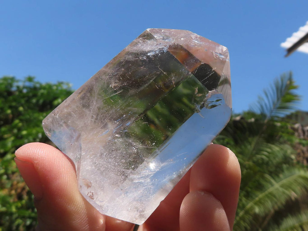 Polished Semi Optic Clear Quartz Crystals  x 6 From Madagascar - TopRock
