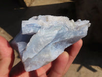 Natural Etched Blue Chalcedony Specimens  x 3 From Nsanje, Malawi - Toprock Gemstones and Minerals 