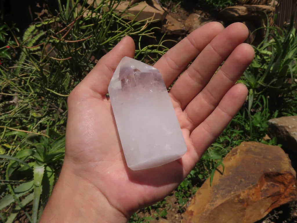 Polished Semi Optic Clear Quartz Crystals  x 6 From Madagascar - TopRock