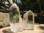 Polished Semi Optic Clear Quartz Crystals  x 6 From Madagascar - TopRock