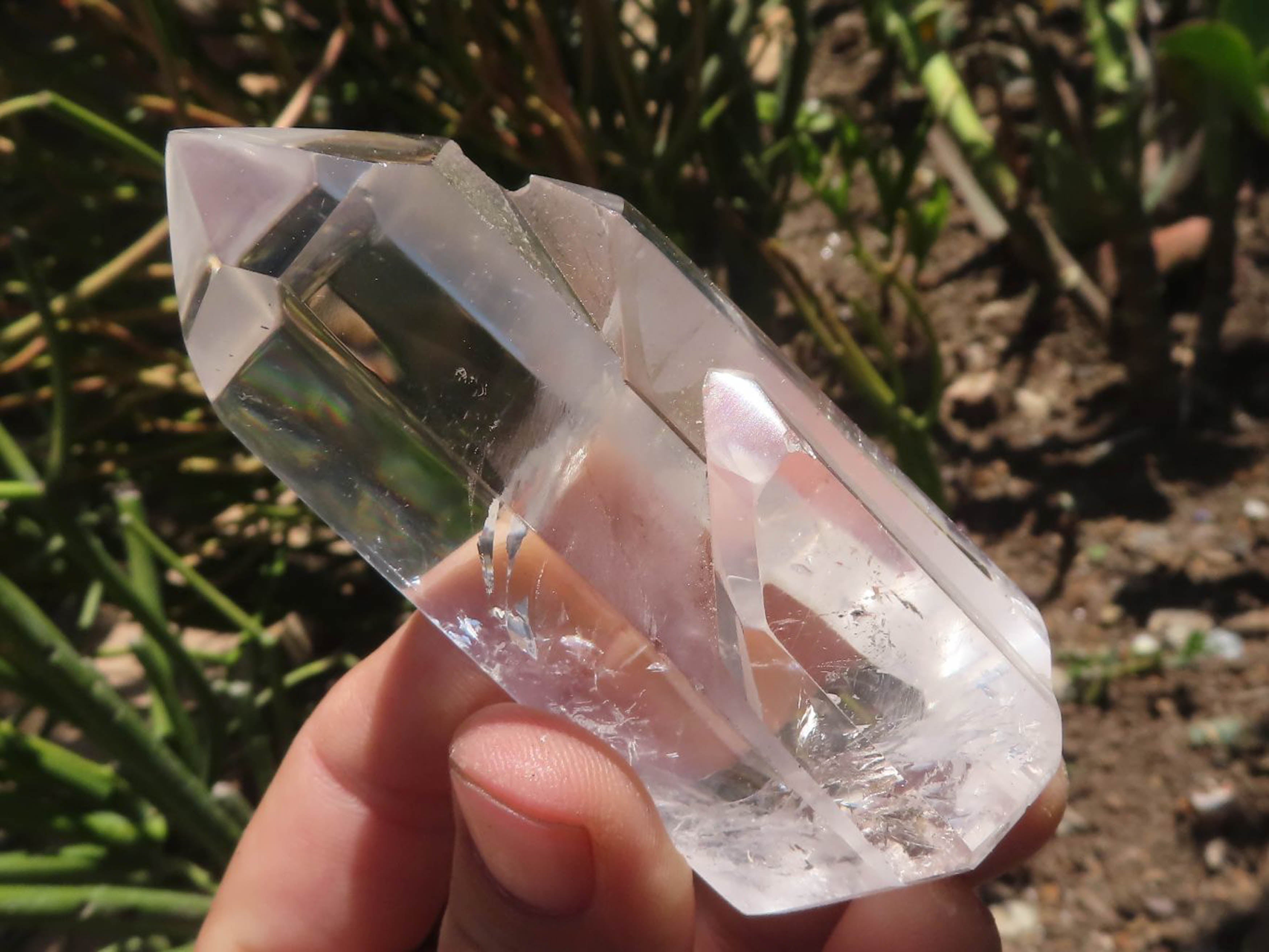 Polished Semi Optic Clear Quartz Crystals  x 6 From Madagascar - TopRock