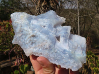 Natural Etched Blue Chalcedony Specimens  x 3 From Nsanje, Malawi - Toprock Gemstones and Minerals 