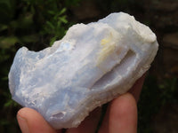 Natural Etched Blue Chalcedony Specimens  x 12 From Malawi - TopRock