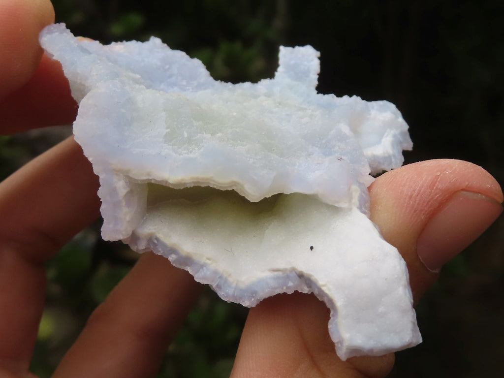 Natural Etched Blue Chalcedony Specimens  x 12 From Malawi - TopRock