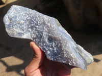Natural Etched Blue Chalcedony Specimens  x 3 From Nsanje, Malawi - Toprock Gemstones and Minerals 