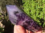 Polished Dark Purple Chevron Amethyst Points  x 6 From Zambia - Toprock Gemstones and Minerals 