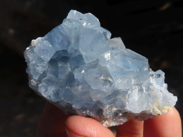 Natural Blue Celestite Crystal Specimens  x 12 From Sakoany, Madagascar - Toprock Gemstones and Minerals 