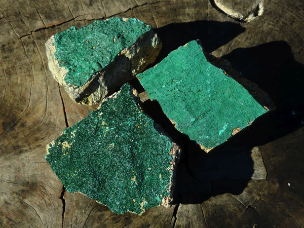 Natural Malachite Crystalline Specimens x 6 From Tenke Fungurume, Congo - TopRock