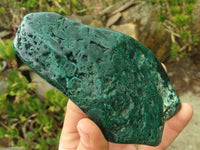 Polished Malachite Free Forms x 3 From Kolwezi, Congo - Toprock Gemstones and Minerals 