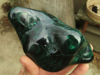 Polished Malachite Free Forms x 3 From Kolwezi, Congo - Toprock Gemstones and Minerals 