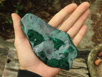 Polished Malachite Free Forms x 3 From Kolwezi, Congo - Toprock Gemstones and Minerals 