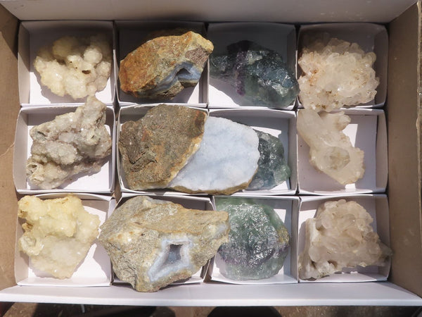 Natural Lovely Mixed Selection Of Minerals  x 12 From Southern Africa