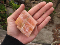 Natural New Sunset Orange Calcite Specimens  x 12 From Spitzkop, Namibia - Toprock Gemstones and Minerals 