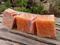 Natural New Sunset Orange Calcite Specimens  x 12 From Spitzkop, Namibia - Toprock Gemstones and Minerals 