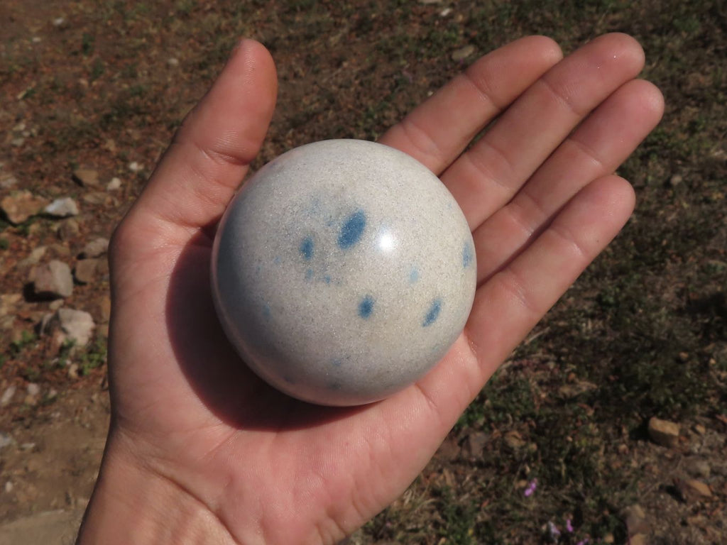 Polished Lovely Rare Blue Spotted Spinel Spheres  x 6 From Madagascar - TopRock