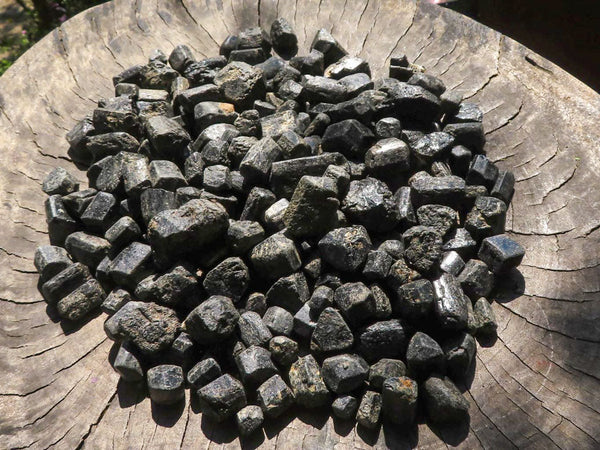 Natural Black Schorl Tourmaline Crystals x 2 Kg Lot From Zimbabwe - TopRock