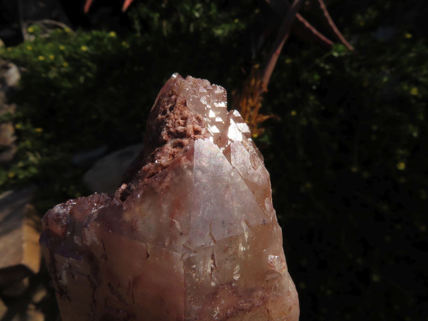 Natural Red Hematite Phantom Quartz Clusters Formation x 3 From Karoi, Zimbabwe - TopRock
