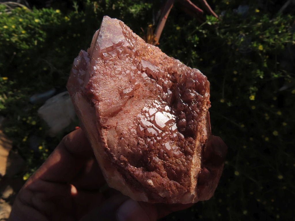 Natural Red Hematite Phantom Quartz Clusters Formation x 3 From Karoi, Zimbabwe - TopRock