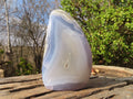 Polished Blue Lace Agate Standing Free Form x 1 From Nsanje, Malawi - Toprock Gemstones and Minerals 