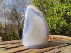 Polished Blue Lace Agate Standing Free Form x 1 From Nsanje, Malawi - Toprock Gemstones and Minerals 