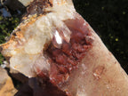 Natural Red Hematite Phantom Quartz Clusters Formation x 3 From Karoi, Zimbabwe - TopRock