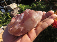 Natural Red Hematite Phantom Quartz Clusters Formation x 3 From Karoi, Zimbabwe - TopRock
