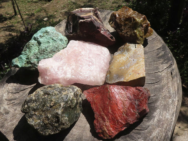 Natural Mixed Selection Of Rough Minerals  x 7 From Southern Africa - TopRock