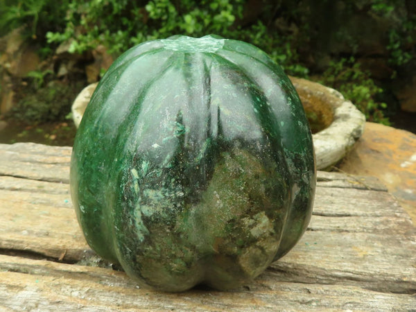 Polished Green Verdite Pumpkin Carving x 1 From Zimbabwe - Toprock Gemstones and Minerals 