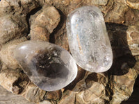 Polished Clear Quartz Galet / Palm Stones With Inclusions x 6 From Zimbabwe - Toprock Gemstones and Minerals 
