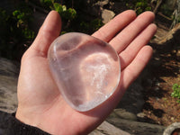 Polished Clear Quartz Galet / Palm Stones With Inclusions x 6 From Zimbabwe - Toprock Gemstones and Minerals 