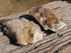 Natural Spirit Cactus Quartz Clusters With Limonite Colouring x 3 From Boekenhouthoek, South Africa - TopRock