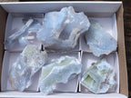 Natural Etched Blue Chalcedony Specimens  x 6 From Malawi - TopRock