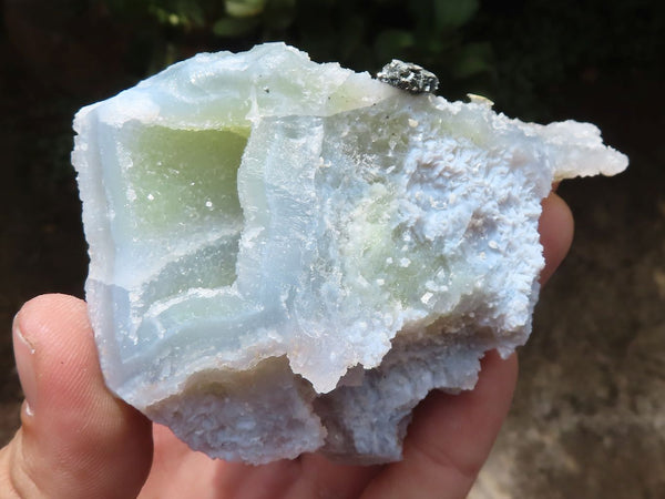 Natural Etched Blue Chalcedony Specimens  x 6 From Malawi - TopRock