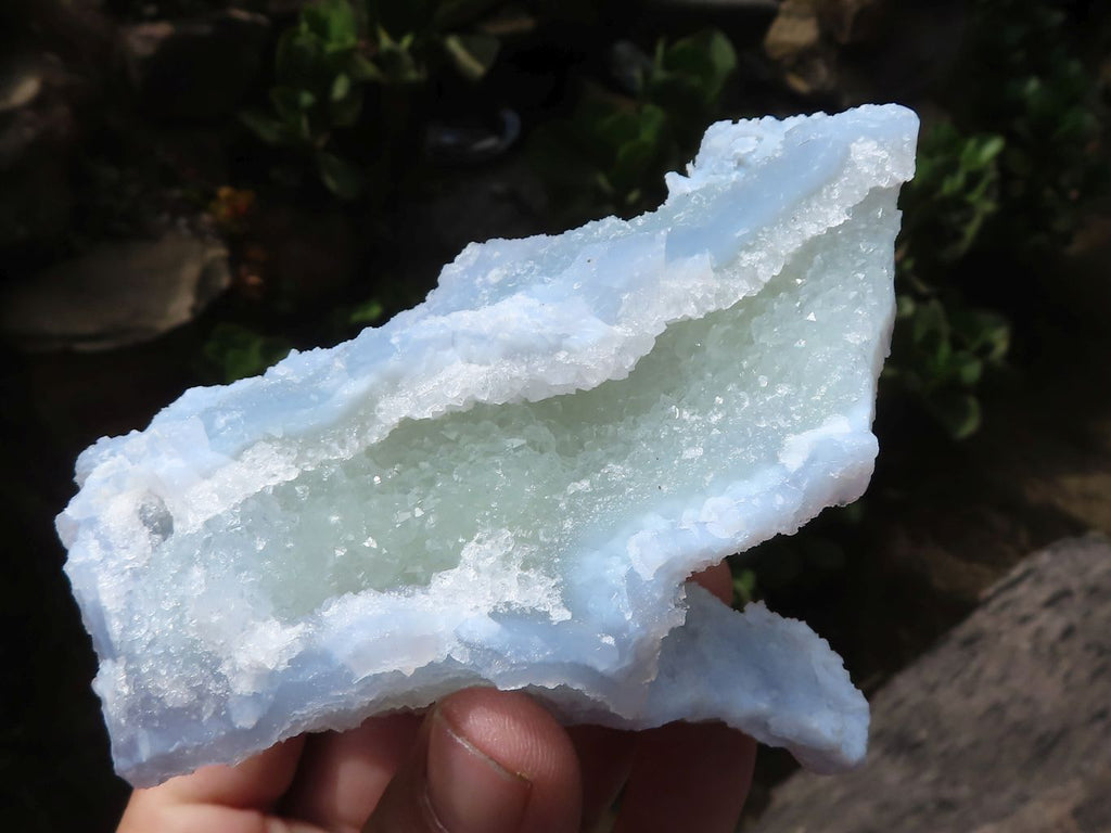 Natural Etched Blue Chalcedony Specimens  x 6 From Malawi - TopRock