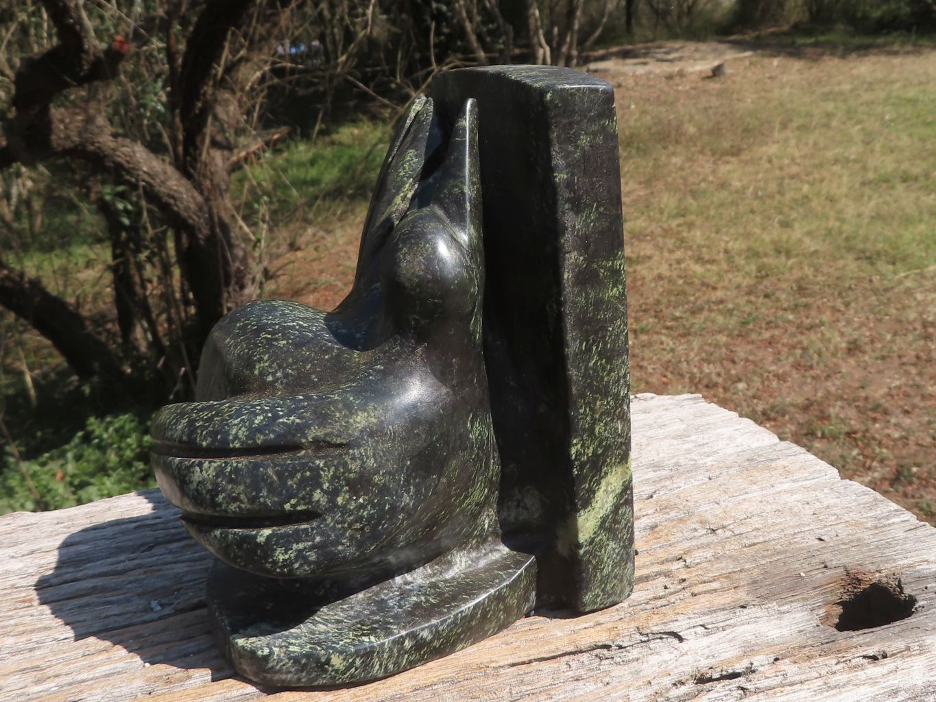 Polished Hand Carved Leopard Stone Book Ends  x 2 From Zimbabwe - TopRock