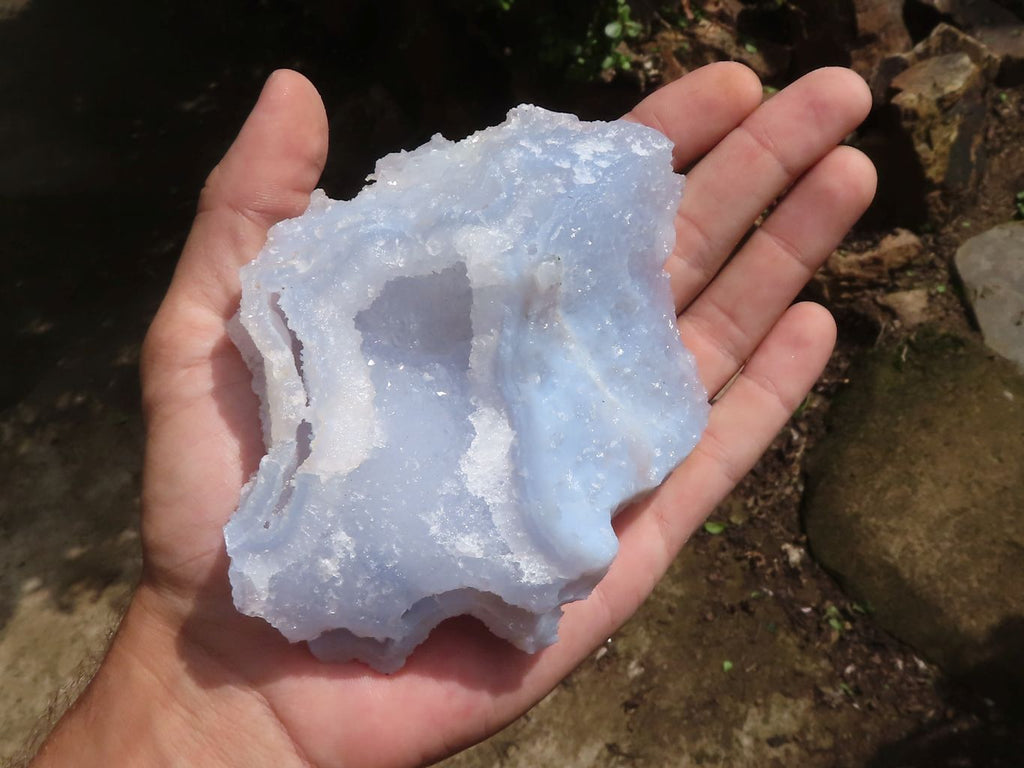 Natural Etched Blue Chalcedony Specimens  x 6 From Malawi - TopRock
