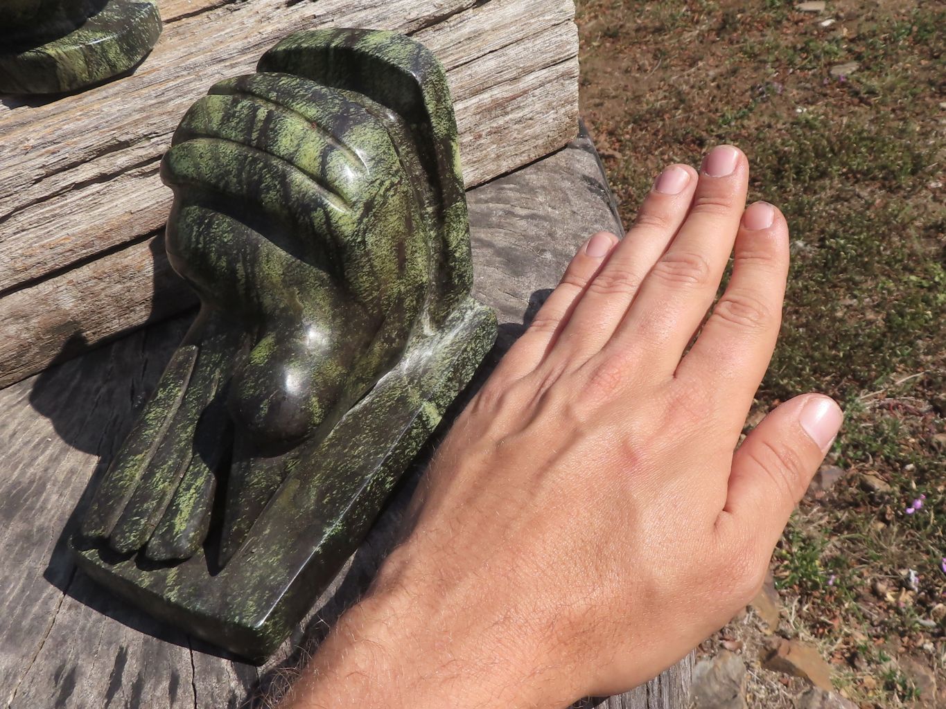 Polished Hand Carved Leopard Stone Book Ends  x 2 From Zimbabwe - TopRock