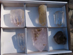Polished Mixed Selection Of Window Quartz Crystals x 6 From Ankazobe, Madagascar - TopRock