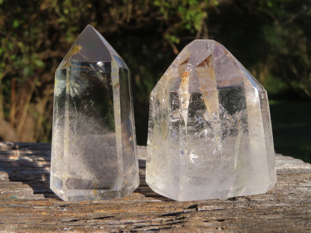 Polished Mixed Selection Of Window Quartz Crystals x 6 From Ankazobe, Madagascar - TopRock