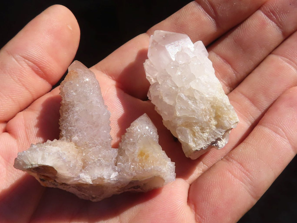 Natural Mini White Spirit Quartz Clusters  x 35 From Boekenhouthoek, South Africa - Toprock Gemstones and Minerals 
