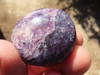 Polished Small Purple Lepidolite Palm Stones  x 20 From Ambatondrazaka, Madagascar - Toprock Gemstones and Minerals 