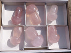 Polished Gemmy Pink Star Rose Quartz Mushrooms  x 6 From Madagascar - TopRock