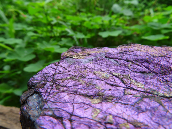 Natural Large Metallic Purple Purpurite Specimens x 2 From Namibia - TopRock
