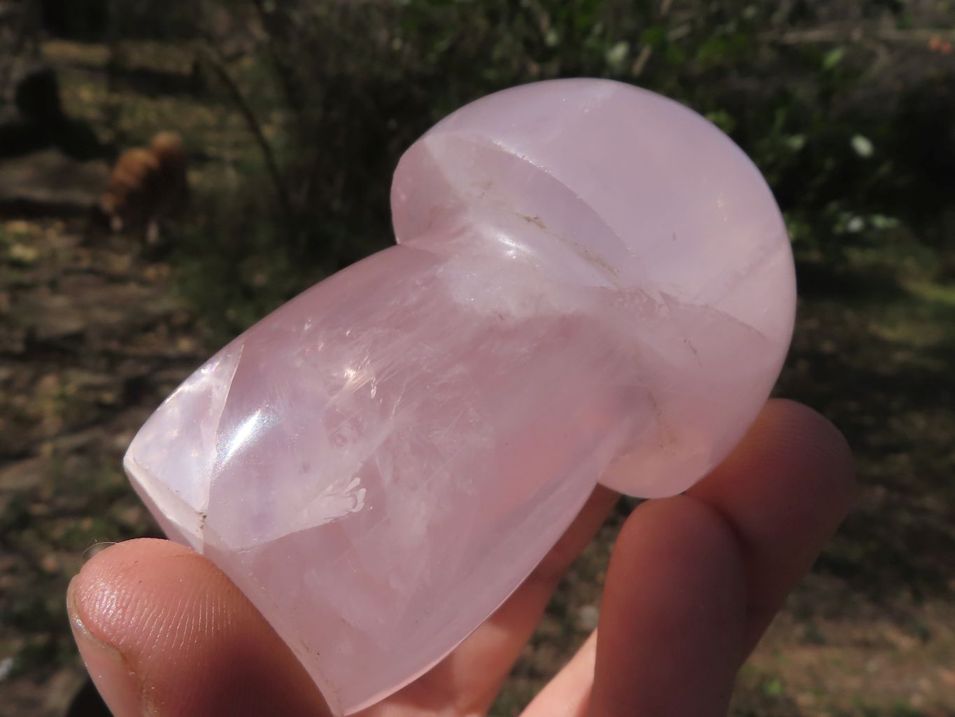 Polished Gemmy Pink Star Rose Quartz Mushrooms  x 6 From Madagascar - TopRock