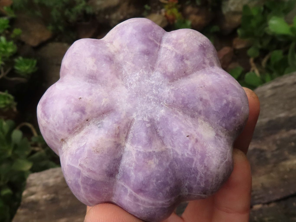 Polished Purple Lepidolite Pumpkin Carvings  x 4 From Zimbabwe - TopRock