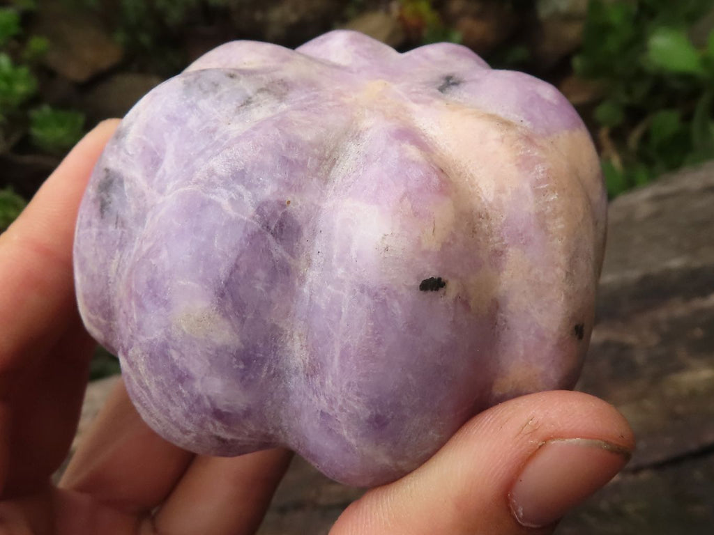 Polished Purple Lepidolite Pumpkin Carvings  x 4 From Zimbabwe - TopRock