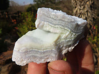 Natural Etched Blue Chalcedony Specimens  x 35 From Nsanje, Malawi - Toprock Gemstones and Minerals 