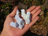 Natural Etched Blue Chalcedony Specimens  x 35 From Nsanje, Malawi - Toprock Gemstones and Minerals 