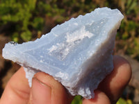 Natural Etched Blue Chalcedony Specimens  x 35 From Nsanje, Malawi - Toprock Gemstones and Minerals 